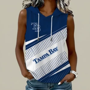 Limited Edition – Customized MLB Tampa Bay Rays Women’s Sleeveless Hooded Pocket Tank Top