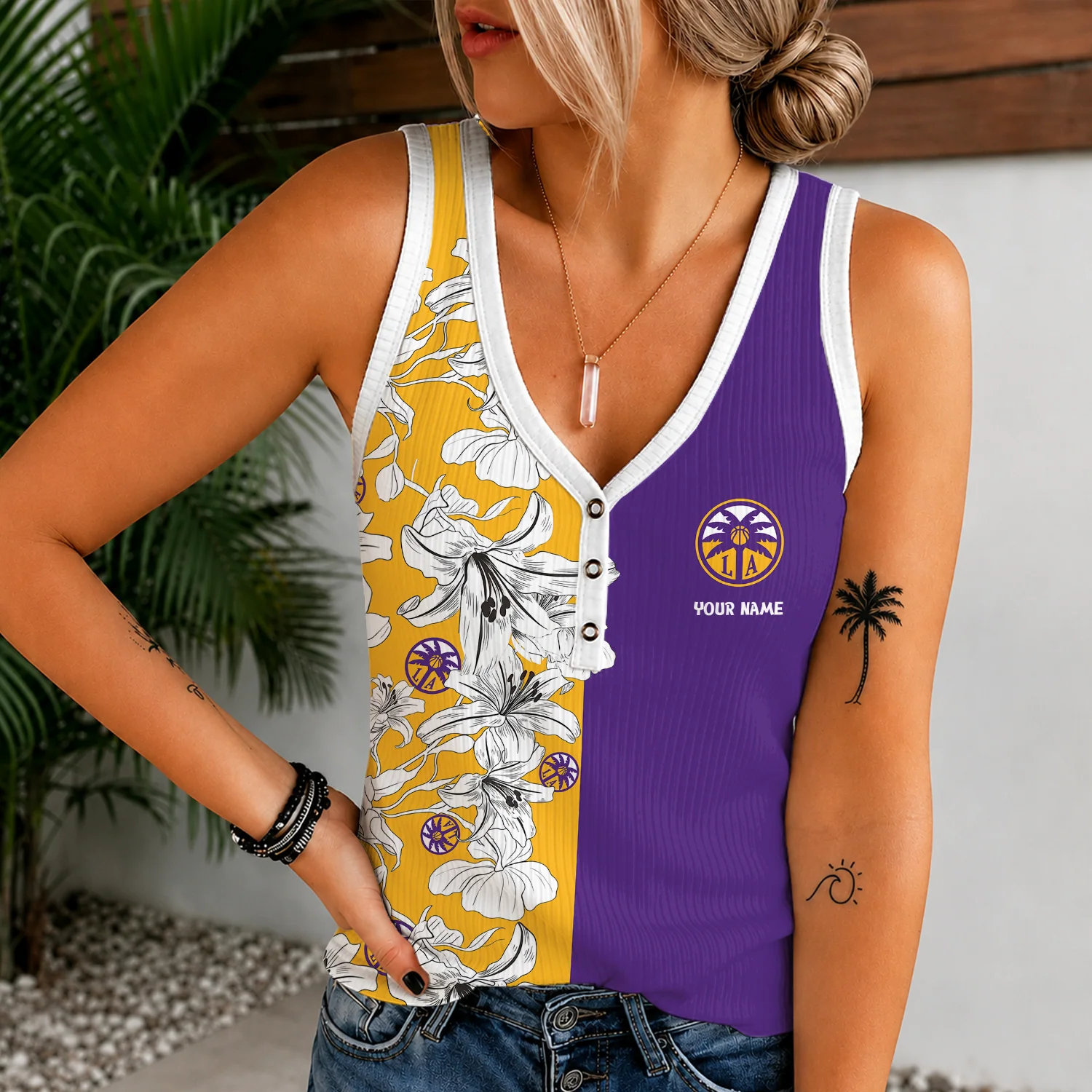 Limited Edition – Customized WNBA Los Angeles Sparks Women’s V-Neck Tank Top