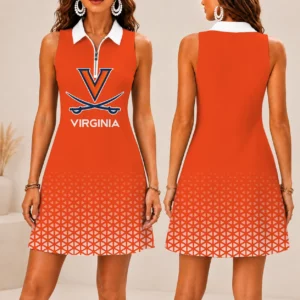Limited Edition – New Customized NCAA Virginia Cavaliers Women’s Zip Sleeveless Polo Dress