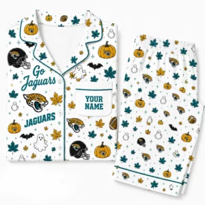 Limited Edition – Customized NFL Jacksonville Jaguars Halloween Long Pajamas Set