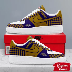 Limited Edition – Customized NFL Baltimore Ravens Af1 Shoes