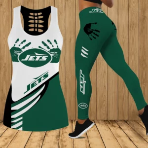 Limited Edition – Customized NFL New York Jets Hollow Tank Top & Leggings Set