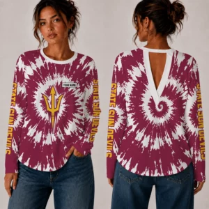Limited Edition – Customized NCAA Arizona State Sun Devils Women’s Back V-Cut Long-Sleeve Shirt