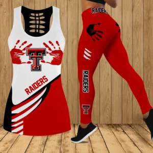 Limited Edition – Customized NCAA Texas Tech Red Raiders Hollow Tank Top & Leggings Set