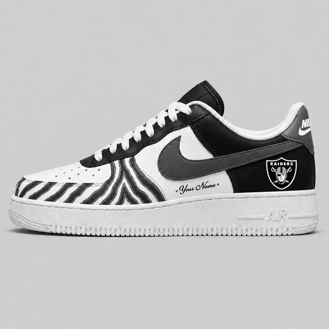 Limited Edition – Customized NFL Las Vegas Raiders Af1 Shoes