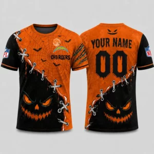 Limited Edition – Customized NFL Los Angeles Chargers Halloween Unisex T-Shirt