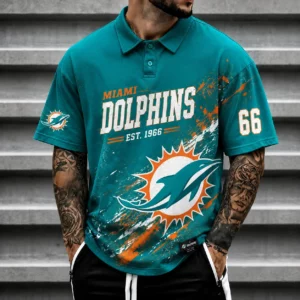 Limited Edition – Customized NFL Miami Dolphins Polo Shirt