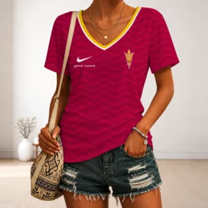 Limited Edition – Customized NCAA Arizona State Sun Devils V-Neck Female Shirt