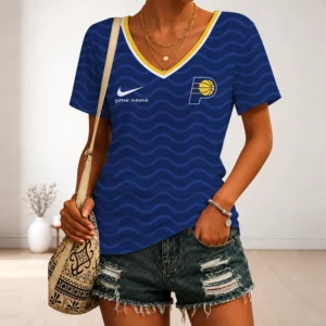 Limited Edition – Customized NBA Indiana Pacers V-Neck Female Shirt