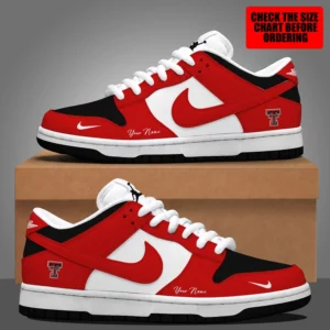 Limited Edition – Customized NCAA Texas Tech Red Raiders Dunk Low Shoes