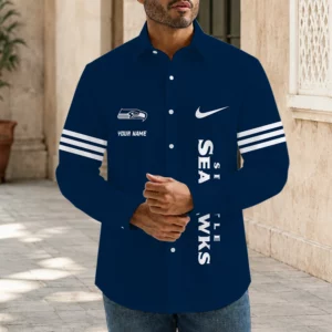 Limited Edition – Customized NFL Seattle Seahawks Men’s Long Sleeve Button-Up Shirt