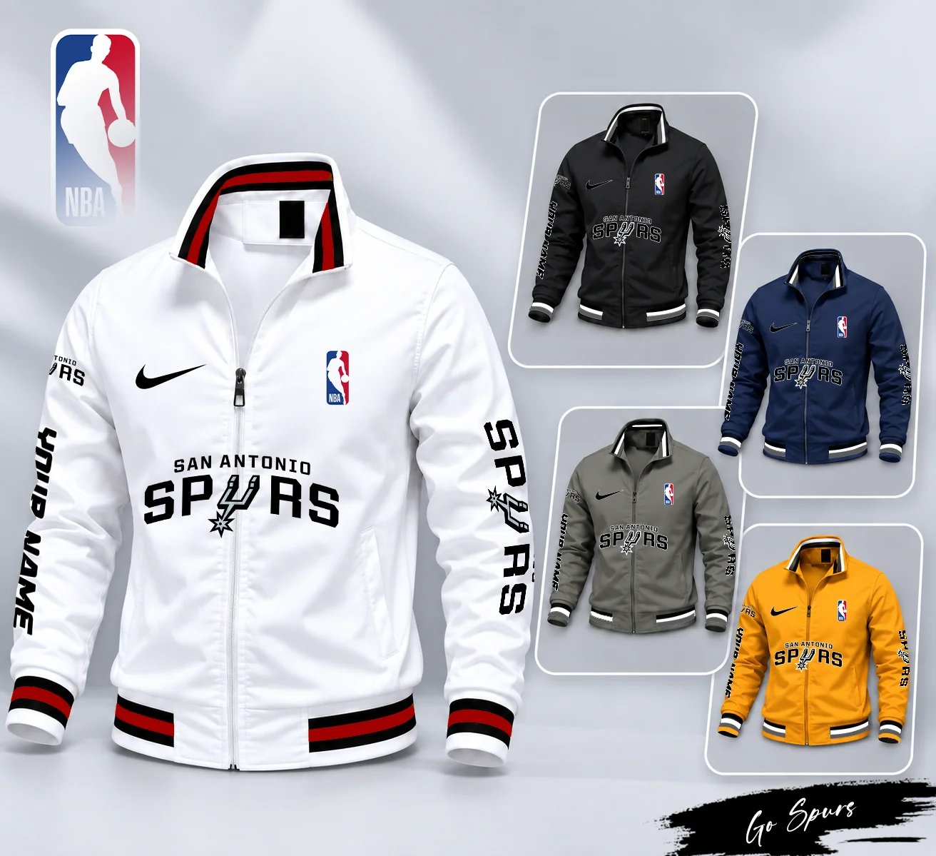 Limited Edition – Customized NBA San Antonio Spurs Multicolor Men’s Casual Jacket