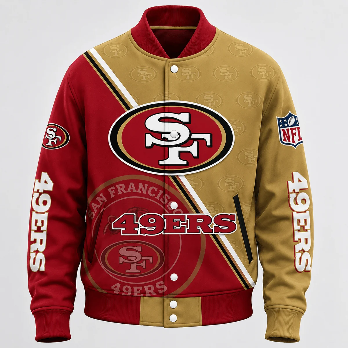 Limited Edition – Customized NFL San Francisco 49Ers Satin Varsity & Baseball Jacket