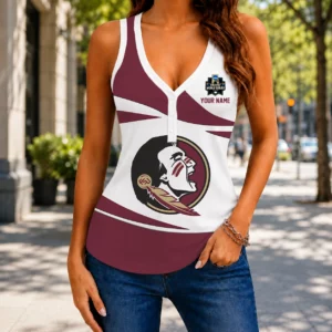 Limited Edition – Customized NCAA Florida State Seminoles Women’s V-Neck Tank Top