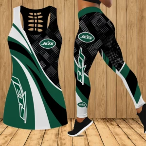 Limited Edition – Customized NFL New York Jets Hollow Tank Top & Leggings Set