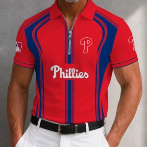 Limited Edition – Customized MLB Philadelphia Phillies Zip Polo Shirt