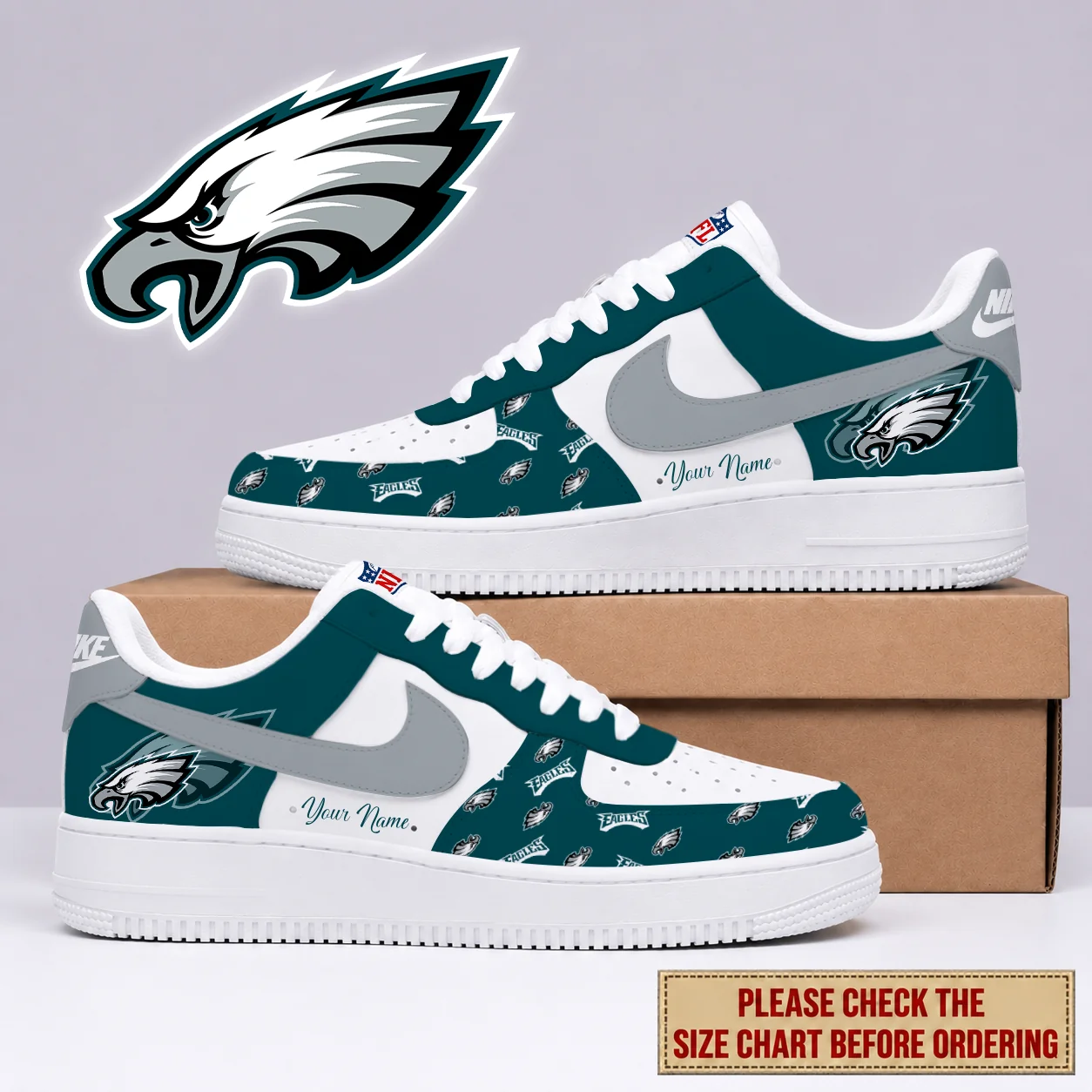Limited Edition – Customized NFL Philadelphia Eagles Af1 Shoes