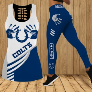 Limited Edition – Customized NFL Indianapolis Colts Hollow Tank Top & Leggings Set