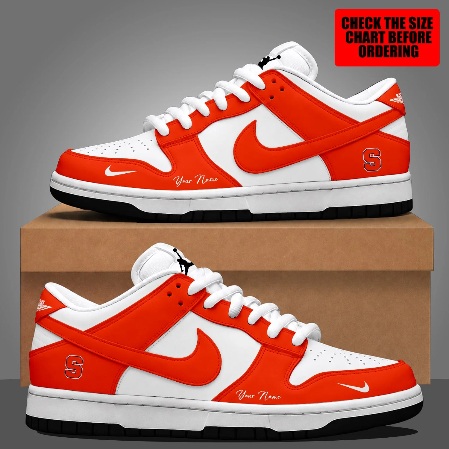 Limited Edition – Customized NCAA Syracuse Orange Strappy Dunk Low Shoes