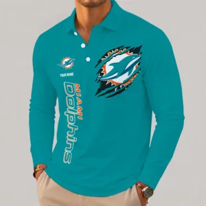 Limited Edition – Customized NFL Miami Dolphins Long Sleeve Polo Shirt
