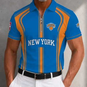 Limited Edition – Customized NBA New York Knicks Zip Polo Shirt