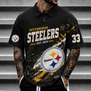 Limited Edition – Customized NFL Pittsburgh Steelers Polo Shirt