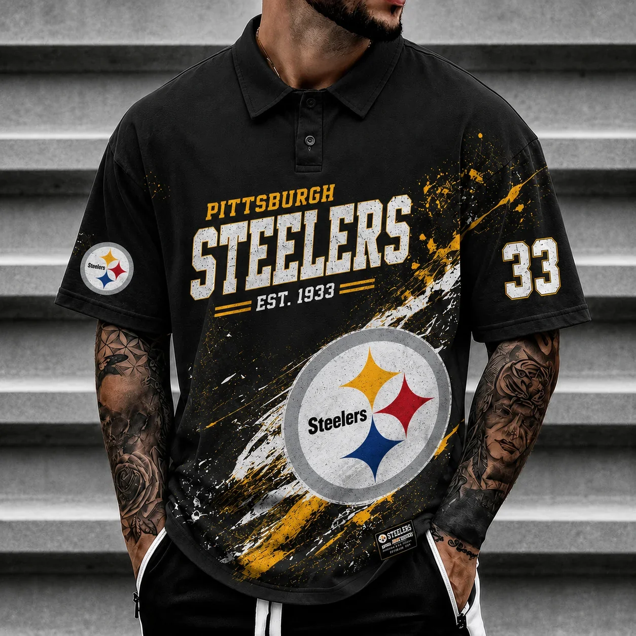 Limited Edition – Customized NFL Pittsburgh Steelers Polo Shirt