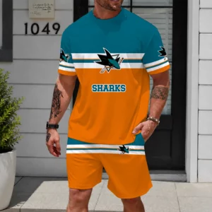 Limited Edition – Customized NHL San Jose Sharks Unisex T-Shirt & Shorts Set