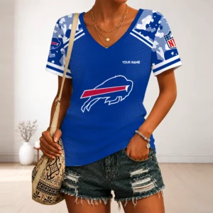 Limited Edition – Customized NFL Buffalo Bills V-Neck Female Shirt
