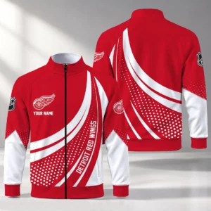 Limited Edition – Customized NHL Detroit Red Wings Stand Collar Jacket