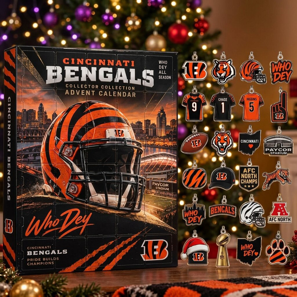 Cincinnati Bengals Christmas Advent Calendar 2026 Christmas Countdown Football Fans Gift