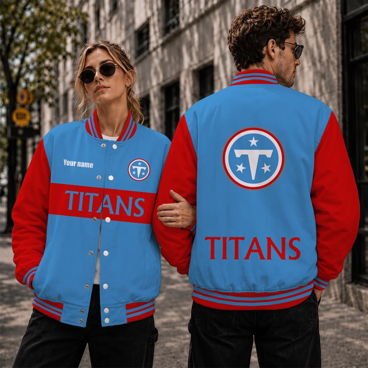 Limited Edition – Customized NFL Tennessee Titans Satin Varsity & Baseball Jacket