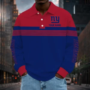 Limited Edition – Customized NFL New York Giants Long Sleeve Polo Shirt