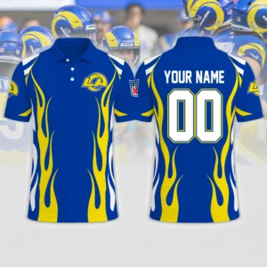 Limited Edition – Customized NFL Los Angeles Rams Polo Shirt