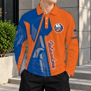 Limited Edition – Customized NHL New York Islanders Men Long Sleeve Polo