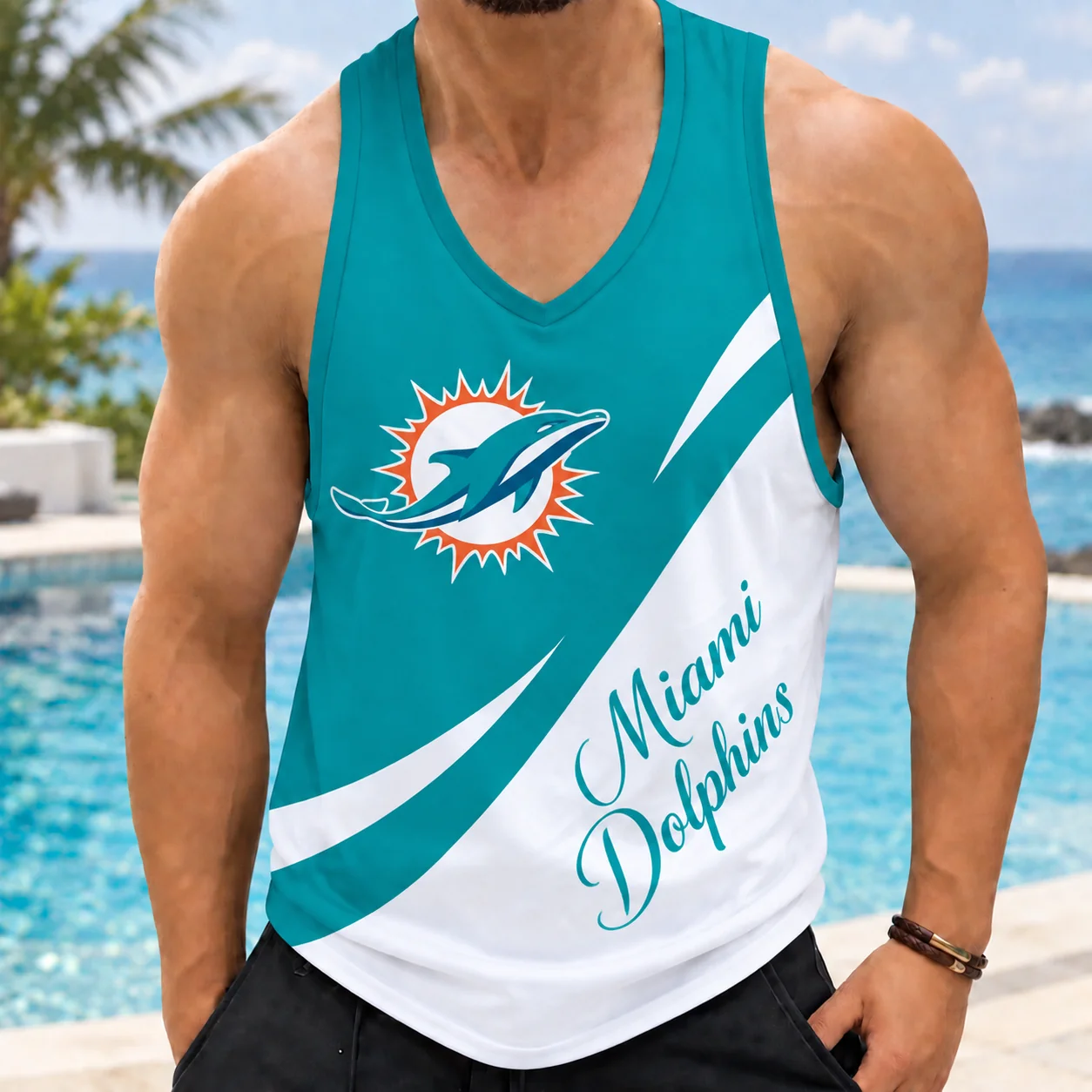 Limited Edition – Customized NFL Miami Dolphins Men’s Tank Top