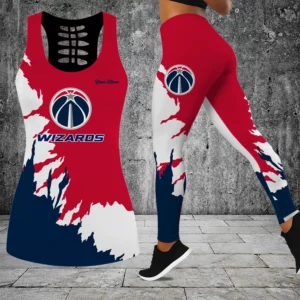 Limited Edition – Customized NBA Washington Wizards Hollow Tank Top & Leggings Set
