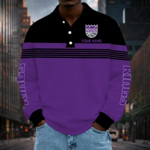 Limited Edition – Customized NBA Sacramento Kings Men Long Sleeve Polo Shirt
