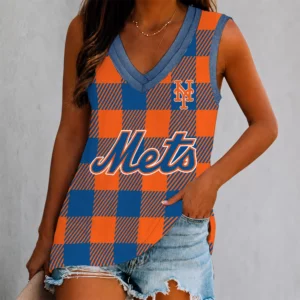 Limited Edition – Customized MLB New York Mets Women’s V-Neck Tank Top