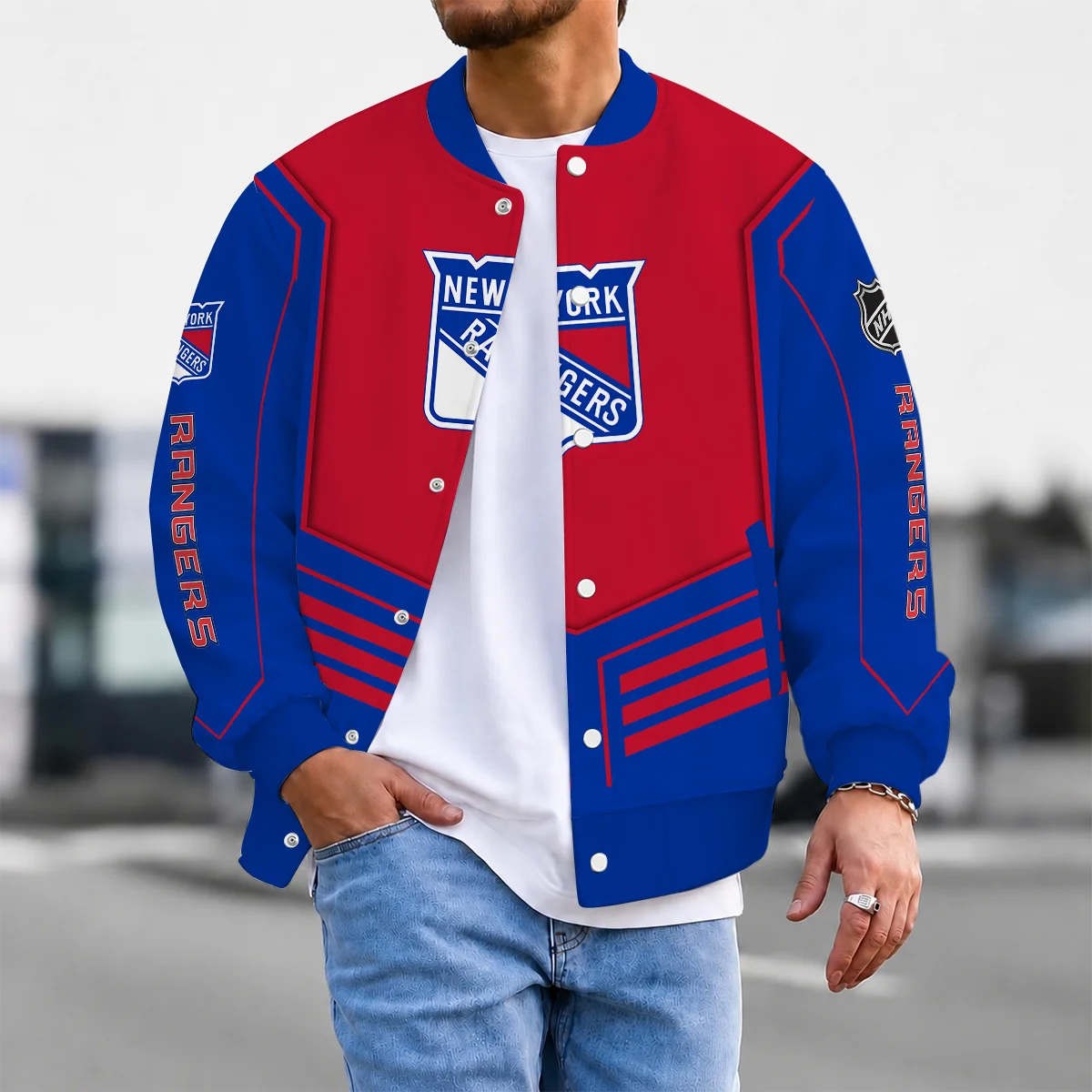 Limited Edition – Customized NHL New York Rangers Satin Varsity Jacket & Baseball Jacket