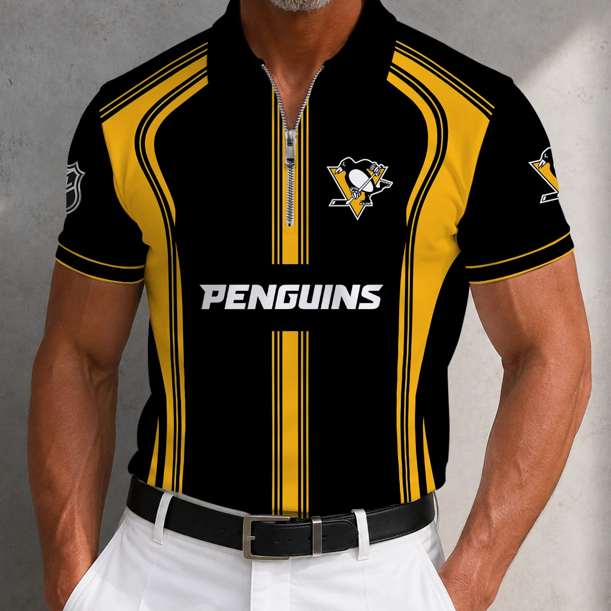 Limited Edition – Customized NHL Pittsburgh Penguins Zipper Polo Shirt