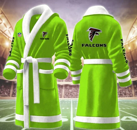 Limited Edition – Customized NFL Atlanta Falcons Multicolor Fleece Bathrobe - Image 3