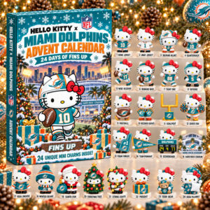 Hello Kitty x Miami Dolphins 2026 Christmas Advent Calendar Dolphins Christmas Calendar