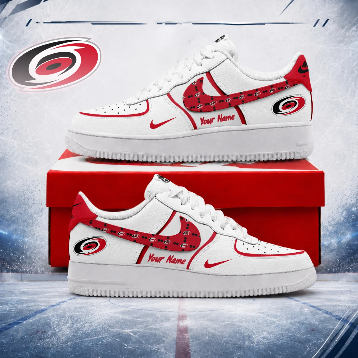 Limited Edition – Customized NHL Carolina Hurricanes Af1 Shoes