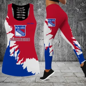 Limited Edition – Customized NHL New York Rangers Hollow Tank Top & Leggings Set