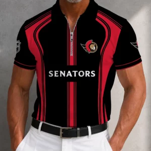 Limited Edition – Customized NHL Ottawa Senators Zipper Polo Shirt
