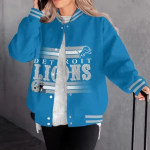 Limited Edition – Customized NFL Detroit Lions Satin Varsity & Baseball Jacket