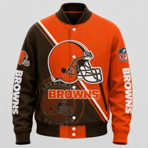 Limited Edition – Customized NFL Cleveland Browns Satin Varsity & Baseball Jacket