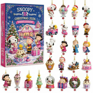 Snoopy Baskin-Robbins Christmas 2026 Advent Calendar Ice Cream Snoopy Merch Gift For Fan