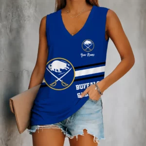 Limited Edition – Customized NHL Buffalo Sabres Women’s V-Neck Tank Top